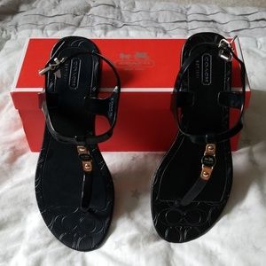 Black Coach Sandals